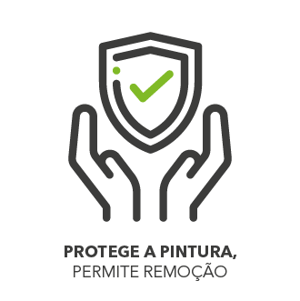 Protege a pintura, permite remoção