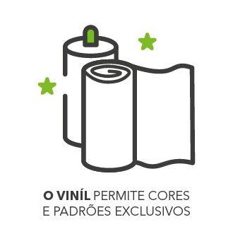 O Viníl permite cores e padrões exclusivos