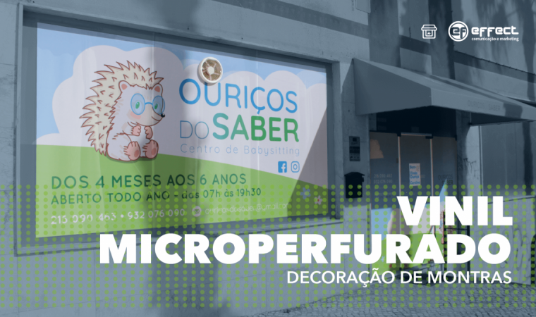 Vinil Microperfurado para decoração de montras