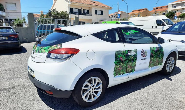 Decoração de carro com vinil autocolante