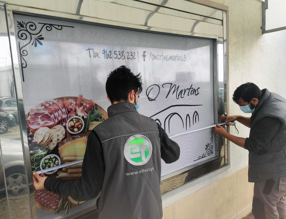 Decoração de montra café